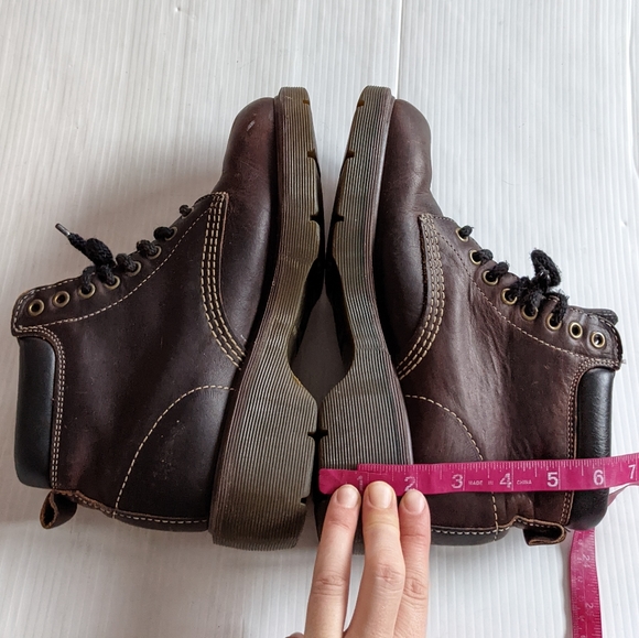 DOC MARTENS Vintage MIE Chunky Chunky Platform Brown Leather Boots - Picture 2 of 14